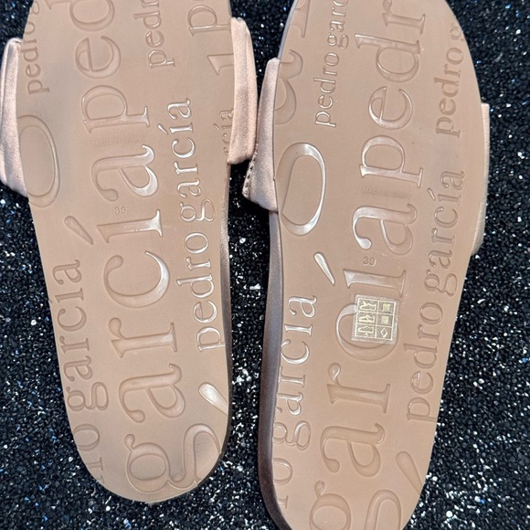 Pedro Garcia Women's Tan Slide Sandals - Picture 3 of 15